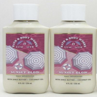 2 summer SUN set GLOW Bath & Body Lotion 8 oz