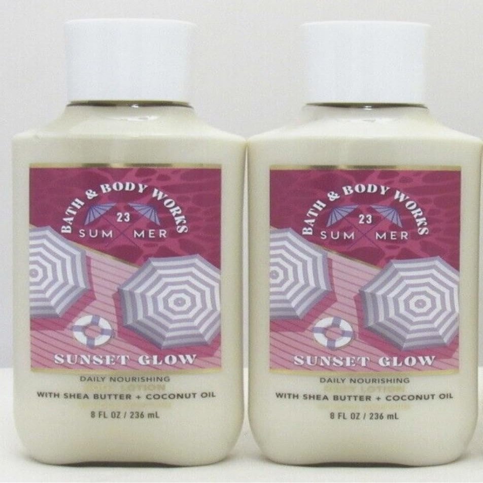 2 summer SUN set GLOW Bath & Body Lotion 8 oz