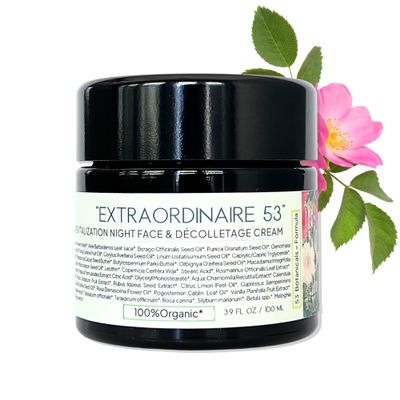 ORGANIC28+. 100% Organic Face Cream USA Made. 53 Botanicals. 2 X Size. Revitalization Night Moisturizer Face & Dcolletage. Vegan Face Cream. Rejuvenating + Aromatherapy Bulgarian Rose +.3.9 FL. Oz