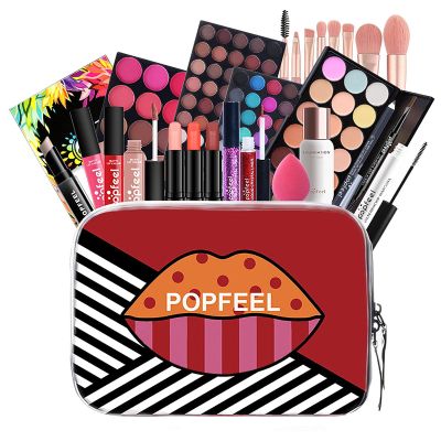 SOUQDWL Makeup Kit for Women Full Kit, Multi-Functional Makeup Set for Girls Women, Makeup Starter Kit Travel Make Up Include Eyeshadow Palette, Lipstick Set, Makeup Brush Set