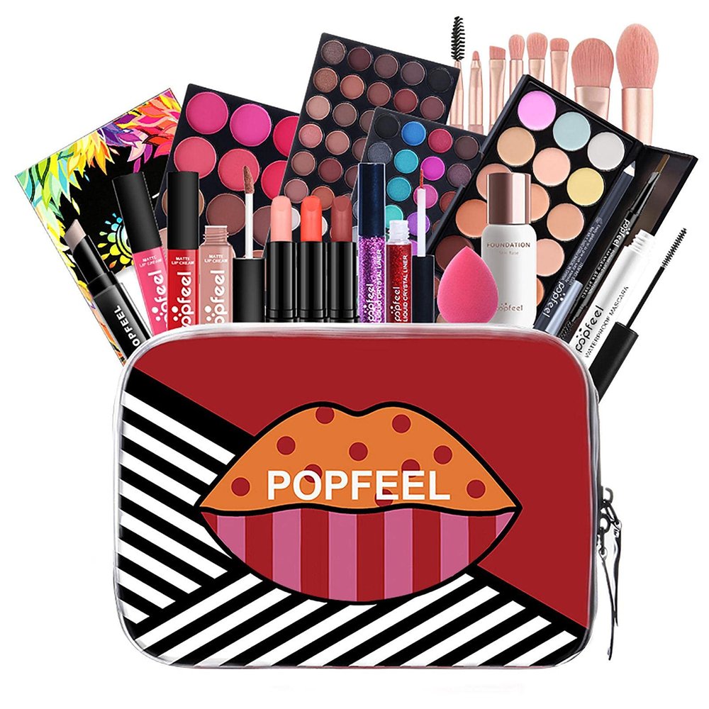 SOUQDWL Makeup Kit for Women Full Kit, Multi-Functional Makeup Set for Girls Women, Makeup Starter Kit Travel Make Up Include Eyeshadow Palette, Lipstick Set, Makeup Brush Set