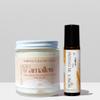 Amallow Grass Fed Beef Tallow Skincare & Perfume Set - Whipped Moisturizer for Face & Body (Unscented) + All Natural Perfume Roller (Honey Blossom) view 1