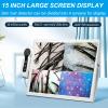 HCAUYNN Skin Hair Scalp Detector,Hair Follicle Facial Skin Moisture Analyser, 11 Inch Hd LCD Screen Microscope Tester,110V view 2