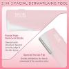 PELCAS Electric Dermaplaning Tool Kit for Women Face with LED Light, Facial Mini Dermaplaning Razor with 6 Blades, 3 Speeds 2 in 1 Facial Peach Fuzz Hair & Exfoliation Removal System at Home BV18-712 view 4