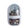 A1DFDFGOQSFG Make Up Bag Portable Handle Cosmetic Storage Box Oval Transparent Cosmetic Storage Display Cabinet Large Capacity Jewelry Cosmetic Box Perfume Organizer(D) (C 26cm/10.23inch) view 1