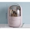 A1DFDFGOQSFG Make Up Bag Portable Handle Cosmetic Storage Box Oval Transparent Cosmetic Storage Display Cabinet Large Capacity Jewelry Cosmetic Box Perfume Organizer(D) (C 26cm/10.23inch) view 2