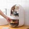 A1DFDFGOQSFG Make Up Bag Portable Handle Cosmetic Storage Box Oval Transparent Cosmetic Storage Display Cabinet Large Capacity Jewelry Cosmetic Box Perfume Organizer(D) (C 26cm/10.23inch) view 4