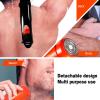 Men Back Hair Trimmer Ergonomic Folding Long Handle Rechargeable Detachable Back Hair Removal Trimmer view 4