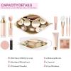 2 PCS Initial Makeup Bags for Women: Cosmetic Bag for Travel Toiletry - Birthday Gifts for 11 12 13 14 15 16 17 18 Years Old Girl Graduation Teacher Gift- Teen Girl Gifts Trendy Stuff - White A view 3