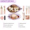 2 PCS Initial Makeup Bags for Women: Cosmetic Bag for Travel Toiletry - Birthday Gifts for 11 12 13 14 15 16 17 18 Years Old Girl Graduation Teacher Gift- Teen Girl Gifts Trendy Stuff - Purple C view 3