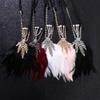 1920s Women Feather Crystal Headband,Flapper Headband Feather Headband Tassel Head Bands Rhiestones Headpiece Head Chain for Women(B) view 3
