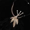 1920s Women Feather Crystal Headband,Flapper Headband Feather Headband Tassel Head Bands Rhiestones Headpiece Head Chain for Women(B) view 4