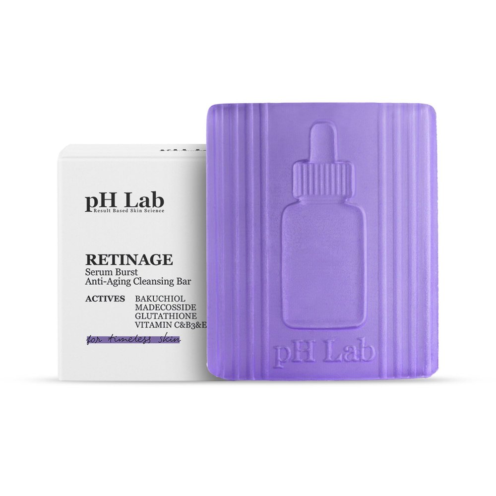 PhLab Retinage Anti-Aging Cleansing Bar, Fine Line and Wrinkle Filler Anti-Aging Face Wash, Improves Skin Elasticity, 1.76 Oz (1)