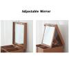 A1DFDFGOQSFG Make Up Bag Multifunctional Makeup Storage Box Multi-layer with Drawer White Makeup Box Bedroom Dresser Jewelry Countertop Lipstick Perfume Organizer(B) () view 3