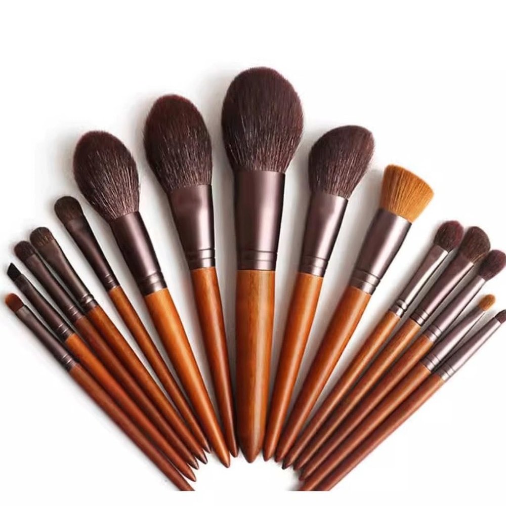 HIONJIN Log color true capillary light sharp wool horse hair makeup brush powder brush cheek brush eye shadow brush