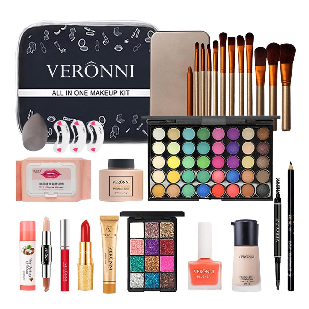 SOUQDWL Multi-Purpose Makeup Kit,Makeup Set for Women with Foundation and Concealer Eyeshadow Palette Lip Gloss Blusher Brushes,Beginners Full Kit Cosmetic Essential Starter Bundle