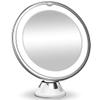 Flexible Makeup Mirror 10X Magnifying Mirrors Led Light Ed Touch Screen Vanity Mirror Portable Dressing Table Cosmetic Mirrors W view 1