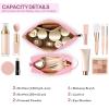 2 PCS Initial Makeup Bags for Women: Cosmetic Bag for Travel Toiletry - Birthday Gifts for 11 12 13 14 15 16 17 18 Years Old Girl Graduation Teacher Gift- Teen Girl Gifts Trendy Stuff - Pink R view 3