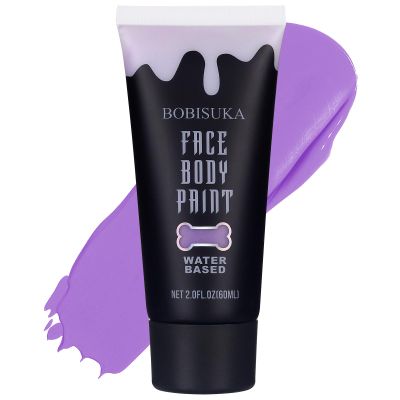 BOBISUKA Light Purple Face Body Paint, Water Based Face Painting for Art Theater Halloween Party Cosplay Clown SFX Makeup for Women Adults Teens, Non-Toxic Washable