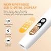 Eyebrow Trimmer Electric Eyebrow Razor with Digital Display LED Light, 2-Speed Eyebrow Shaver Rechargeable Facial Hair Remover Trimmer for Women, Painless Face Hair Removal for Upper Lip Peach Fuzz view 2