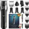 Beard Trimmer for Men - 14 Piece Professional Mens Grooming Kit, Christmas Gift Multi Groomer for Beard face Nose Ear Hair Trimmer Hair Cutting kit IPX7 Wet/Dry Use 210 Mins Shaving for Him Father view 1