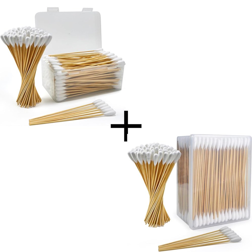 Accesfire 200+300pcs Large Cotton Swabs