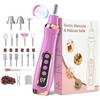 HengYuaoler Professional Manicure Pedicure Kit Cordless Electric Nail File Set 6 Speed Cordless Nail Drill for Thick Nail Toenail Cuticle Hand Foot Care Nail Drill Tool(Purple) view 1
