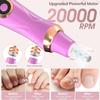 HengYuaoler Professional Manicure Pedicure Kit Cordless Electric Nail File Set 6 Speed Cordless Nail Drill for Thick Nail Toenail Cuticle Hand Foot Care Nail Drill Tool(Purple) view 2
