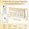 AellasNervalt Boho Patch Cosmetic Bag - Chenille Varsity Letter Toiletry Bag Beige Clear Waterproof Travel Makeup Bag PVC Zipper Clutch Daily Use Purse for Women Girls view 2