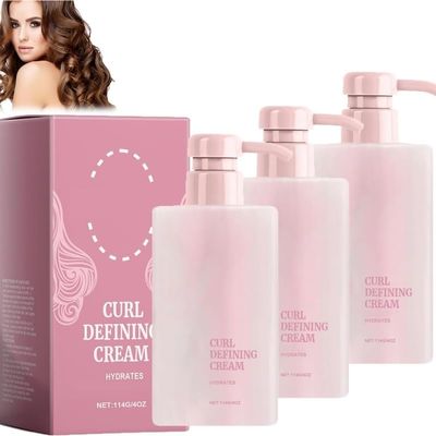 Auosxny Hairhalo Curl Defining Cream, Curl Cream for Curly Hair Anti Frizz, Moisturizing,Smoothing for All Natural, for Wavy & Curly Hair(1pc)(3 Bottles)