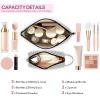 2 PCS Initial Makeup Bags for Women: Cosmetic Bag for Travel Toiletry - Birthday Gifts for 11 12 13 14 15 16 17 18 Years Old Girl Graduation Teacher Gift- Teen Girl Gifts Trendy Stuff - Black A view 4