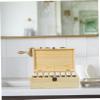 PAMINGONO 32Holes Wooden Essential Oil Storage Box with Slots Portable Organizer for Travel and Home Lightweight Pine Wood Case for Essential Oil Bottles Secure Carrier for Aromatherapy Collections view 4