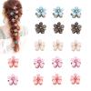 12 PCS Flower Hair Clips For Women Candy Color Flower Hair ClipsCute Mini Claw Clips For Women/GirlsZircon inlay Hair ClipsPresents For BirthdaysWedding And Holidays view 1