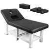 CETIVENO 75in Professional Stationary Massage Table Portable Facial Solon Spa Tattoo Bed Height Adjustable with Detachable Pillow Metal Leg Hold Up to 1150lbs Black view 1