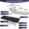 CETIVENO Professional Massage Table 75in Lash Bed, Tattoo Table Adjustable Facial Solon Spa Bed for Spa Facial Care Spa Tattoo Bed with 2 Storage Board 1150lbs view 4