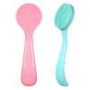 2 Pcs Silicone Manual Facial Cleansing Brush Soft Face Scrubber Exfoliating Brush Waterproof Face Cleaning Scrubber Exfoliator Cleanser for Blackheads Makeup Residues Removal(Pink, Blue) view 1