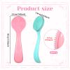 2 Pcs Silicone Manual Facial Cleansing Brush Soft Face Scrubber Exfoliating Brush Waterproof Face Cleaning Scrubber Exfoliator Cleanser for Blackheads Makeup Residues Removal(Pink, Blue) view 2