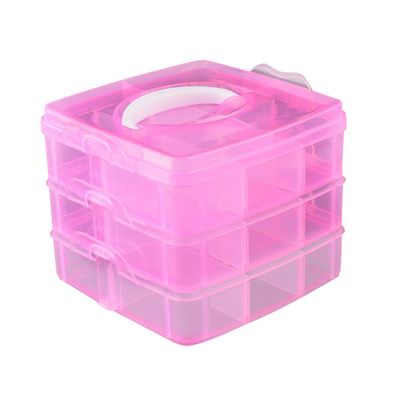 BELLIFFY Makeup Case Alternative Portable Manicure Box Nail Ornaments Holder Home Outdoor Use Random Color