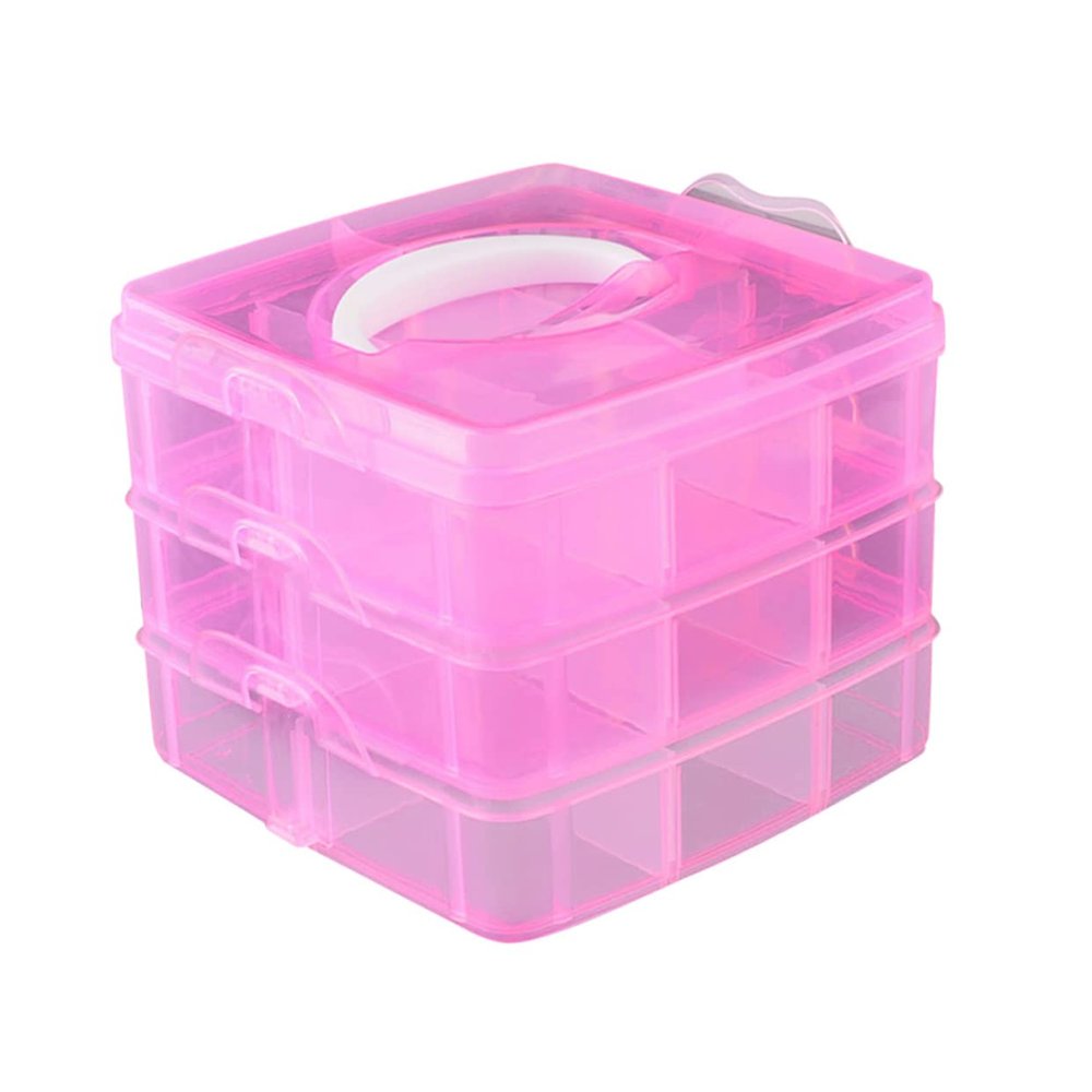 BELLIFFY Makeup Case Alternative Portable Manicure Box Nail Ornaments Holder Home Outdoor Use Random Color