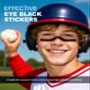 144Pairs Eye Black Stickers, Sports Eye Strips Baseball Football Softball Face Eyeblack Stickers for Sport Game Day Themed Birthday Party Supplies view 2
