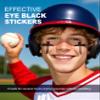 144 Pairs Eye Black Stickers, Breathable Sports Eye Strips Baseball Football Softball Face Eyeblack Stickers for Party Game Sport Supplies, Baseball Mom Accessories (Mixed3, 144 Pairs) view 2
