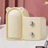 360 Rotating Makeup Holder Makeup Organization Cosmetics Display Case Storage Box for Dresser Table Living Room Bathroom, white view 4