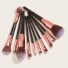 10 pieces of black makeup brush set, super large, including foundation make-up brush, brush view 2