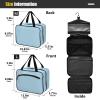 FASHON&FASCIN Hanging Travel Toiletry Bag for Men and Women Solid Makeup Toiletries Organizer Kit,Blue view 3