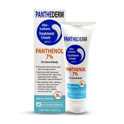 DR. SCHAVIT Panthederm After-Sunburn Treatment Cream  pH 5.5, Panthenol 7% for Face & Body  Soothing Relief, Calming & Deep Hydration, Promotes Skin Renewal 3.38fl.oz