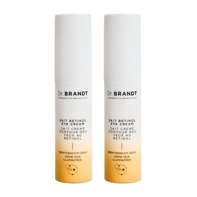 Dr. Brandt Bright This Way 24/7 Retinol Eye Cream - 0.5 oz, Pack of 2 - Smooths the Look of Fine Lines & Wrinkles, Illuminates & Moisturizes the Eye Area