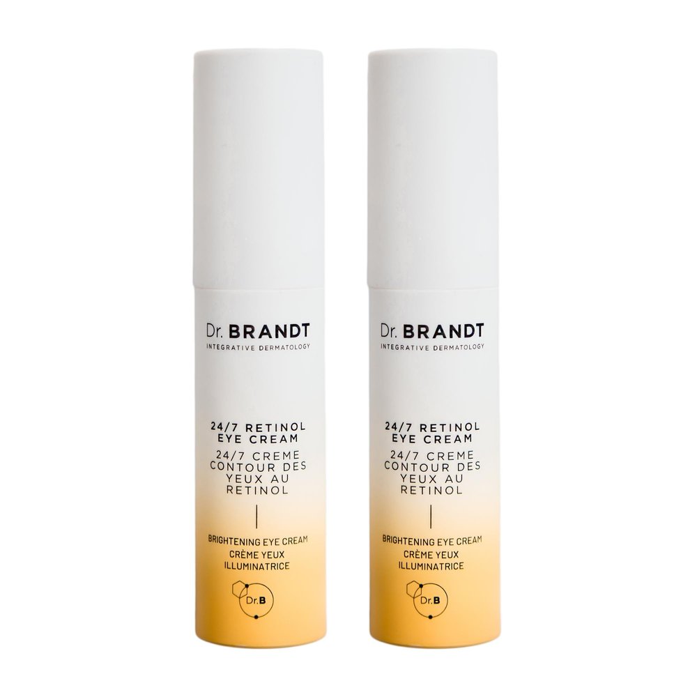 Dr. Brandt Bright This Way 24/7 Retinol Eye Cream - 0.5 oz, Pack of 2 - Smooths the Look of Fine Lines & Wrinkles, Illuminates & Moisturizes the Eye Area