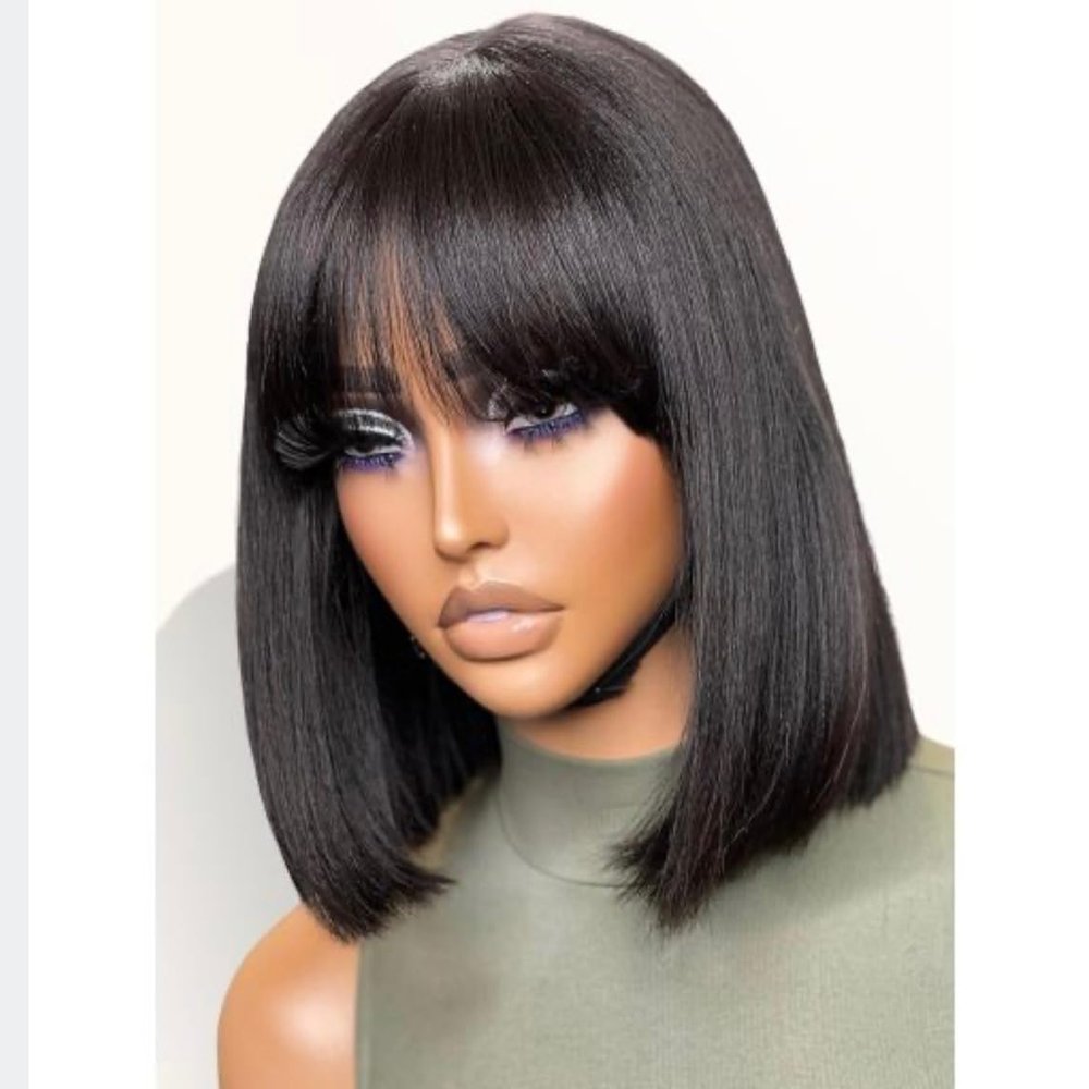 10 Inch Lace Front Human Hair bob wig. Women's wig