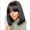 10 Inch Lace Front Human Hair bob wig. Women's wig view 1