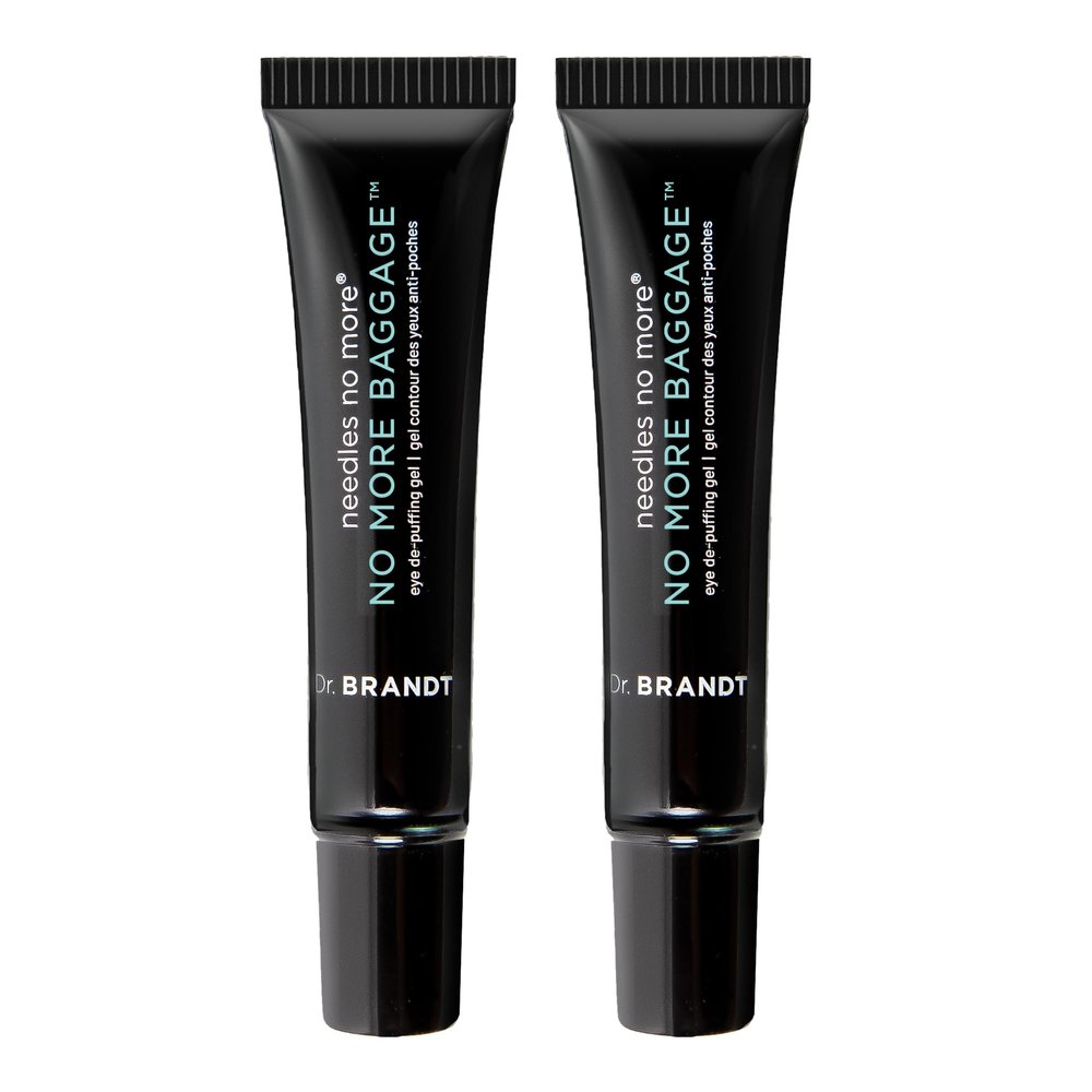 Dr. Brandt Needles No More, No More Baggage - 0.23 oz, Pack of 2 - Minimizes Under-Eye Bags, Puffiness & Dark Circles